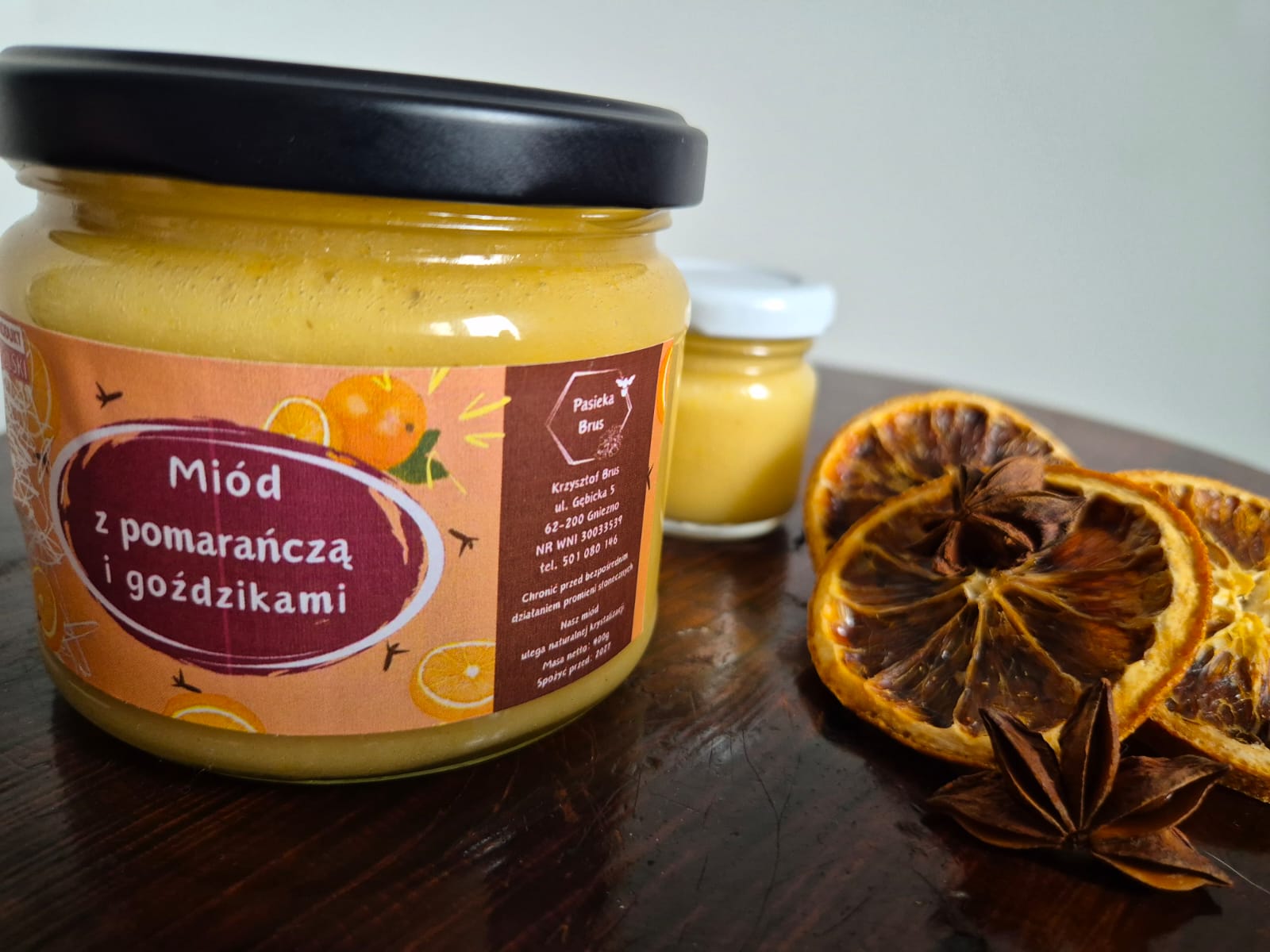 Miód z pomarańczą i goździkami - obrazek 4
