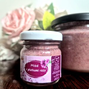 Miód z płatkami róży
